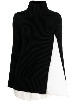 

Bonding panelled mini dress, Sacai Bonding panelled mini dress