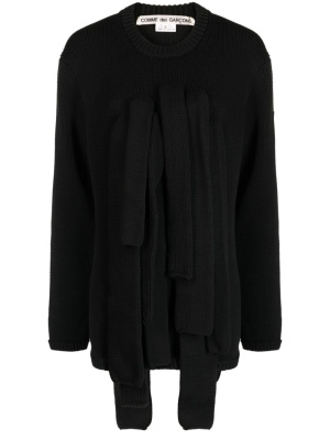 

Pleat-detail crew-neck jumper, Comme Des Garçons Pleat-detail crew-neck jumper