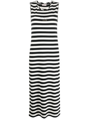 

Striped slogan-print dress, LIU JO Striped slogan-print dress