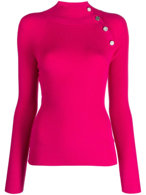 

High-neck ribbed-knit jumper, MOSCHINO JEANS High-neck ribbed-knit jumper