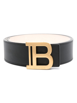 

Logo-buckle leather belt, Balmain Logo-buckle leather belt