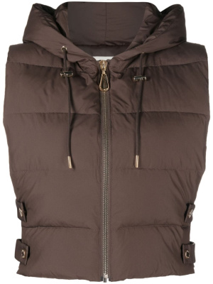 

Cropped hooded padded gilet, SANDRO Cropped hooded padded gilet