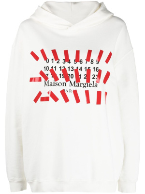 

Logo-print oversized hoodie, Maison Margiela Logo-print oversized hoodie