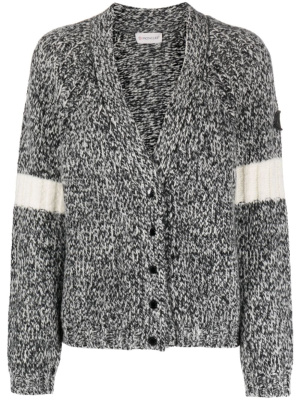 

Mélange-effect wool-blend cardigan, Moncler Mélange-effect wool-blend cardigan