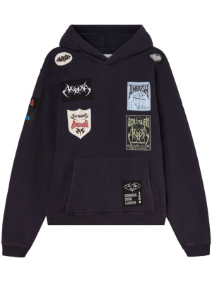 

Logo-patchwork cotton hoodie, AMBUSH Logo-patchwork cotton hoodie