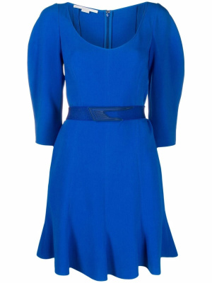 

Puff-sleeve belted dress, Stella McCartney Puff-sleeve belted dress