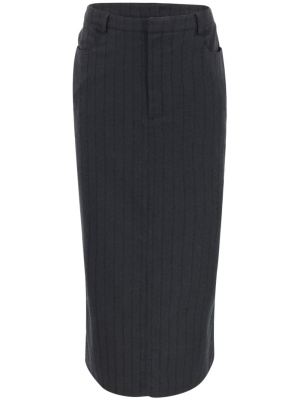 

Striped virgin-wool pencil skirt, Loulou Studio Striped virgin-wool pencil skirt