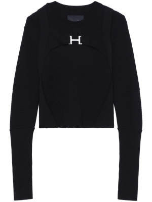 

Logo-print panelled-design jumper, HELIOT EMIL Logo-print panelled-design jumper