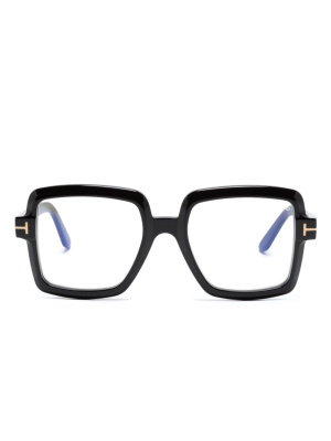 

FT5913B logo-engraved square-frame glasses, TOM FORD Eyewear FT5913B logo-engraved square-frame glasses