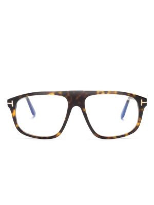 

FT5901B tortoiseshell pilot-frame glasses, TOM FORD Eyewear FT5901B tortoiseshell pilot-frame glasses