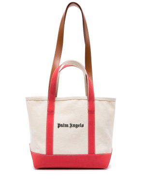

Logo-print canvas tote bag, Palm Angels Logo-print canvas tote bag