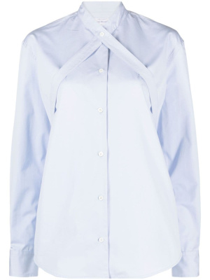 

Belted cotton-poplin shirt, Off-White Belted cotton-poplin shirt