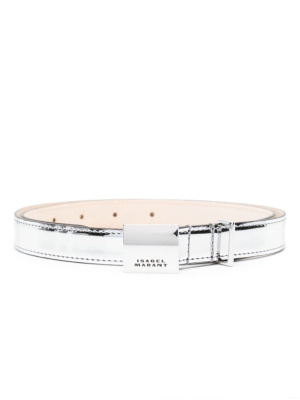 

Logo-engraved buckle belt, ISABEL MARANT Logo-engraved buckle belt