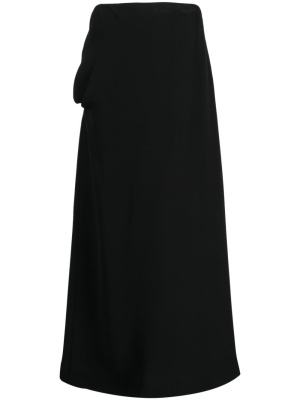 

Ruched silk A-line skirt, The Row Ruched silk A-line skirt