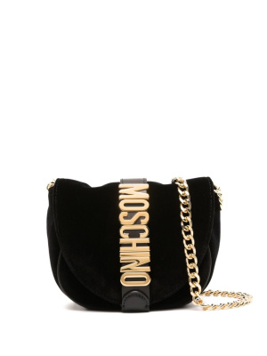 

Logo-lettering leather crossbody bag, Moschino Logo-lettering leather crossbody bag
