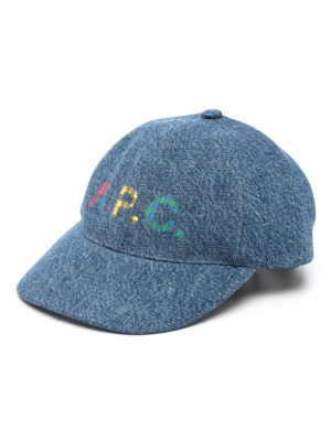 

Logo-print six-panel cap, A.P.C. Logo-print six-panel cap