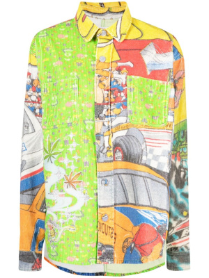 

Cartoon-print shirt, ERL Cartoon-print shirt