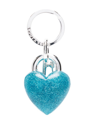 

Heart-charm logo-engraved keyring, Bimba y Lola Heart-charm logo-engraved keyring