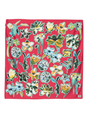 

Logo-patch floral-print scarf, Bimba y Lola Logo-patch floral-print scarf