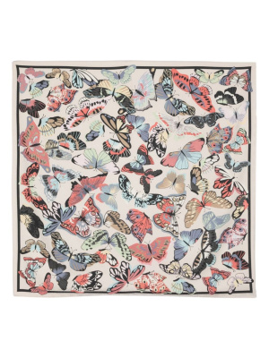 

Butterflies-print square scarf, Bimba y Lola Butterflies-print square scarf