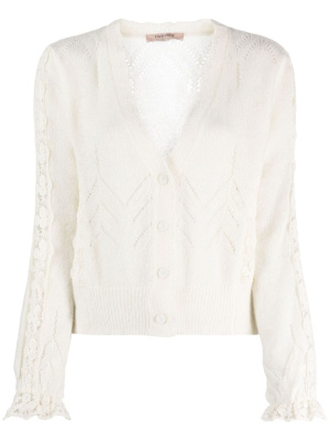 

Lace-trim V-neck cardigan, TWINSET Lace-trim V-neck cardigan