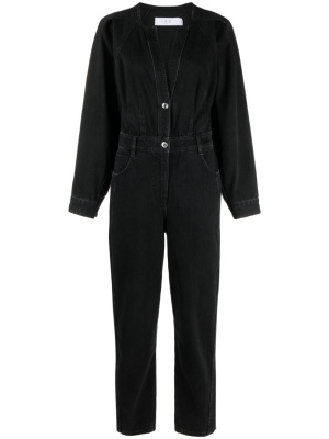 

V-neck button-up denim jumpsuit, IRO V-neck button-up denim jumpsuit