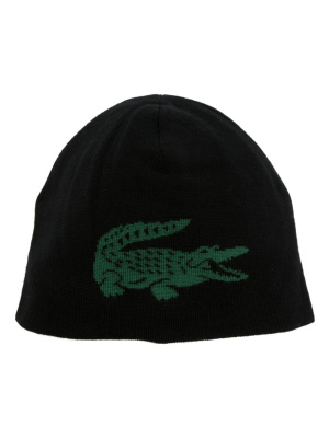 

Logo intarsia-knit wool beanie, Lacoste Logo intarsia-knit wool beanie