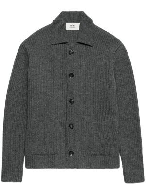 

Chunky-knit wool cardigan, AMI Paris Chunky-knit wool cardigan