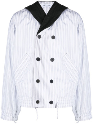 

Aspasia striped hooded jacket, Kiko Kostadinov Aspasia striped hooded jacket