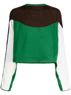 

Long-sleeve knitted-panel jumper, Kiko Kostadinov Long-sleeve knitted-panel jumper