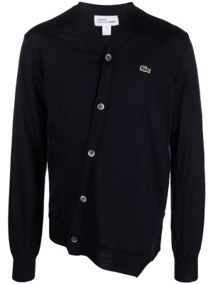 

X Lacoste asymmetric wool cardigan, Comme Des Garçons X Lacoste asymmetric wool cardigan