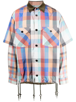 

Checked double-sleeve shirt, Sacai Checked double-sleeve shirt