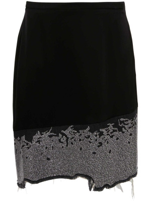 

Glitter-detail asymmetric skirt, JW Anderson Glitter-detail asymmetric skirt
