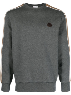 

Logo-patch stripe-detail jumper, Moncler Logo-patch stripe-detail jumper