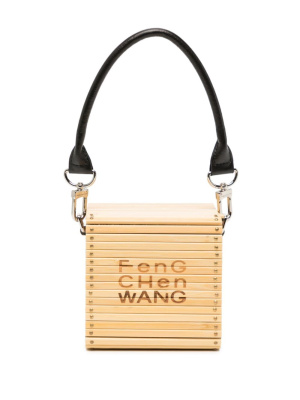 

Logo-debossed square bamboo bag, Feng Chen Wang Logo-debossed square bamboo bag