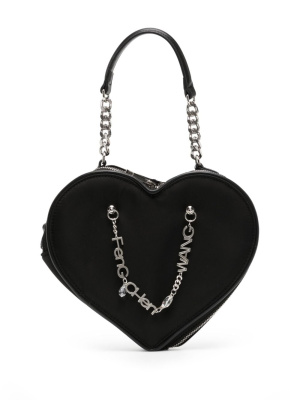 

Small Heart logo-lettering shoulder bag, Feng Chen Wang Small Heart logo-lettering shoulder bag