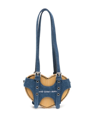 

Logo-embroidered heart bamboo bag, Feng Chen Wang Logo-embroidered heart bamboo bag