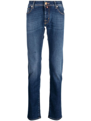 

Nick logo-patch slim-fit jeans, Jacob Cohën Nick logo-patch slim-fit jeans