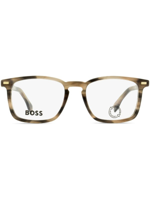 

Marbled rectangle-frame glasses, BOSS Marbled rectangle-frame glasses