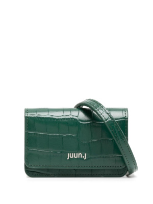 

Logo-lettering leather belt bag, Juun.J Logo-lettering leather belt bag