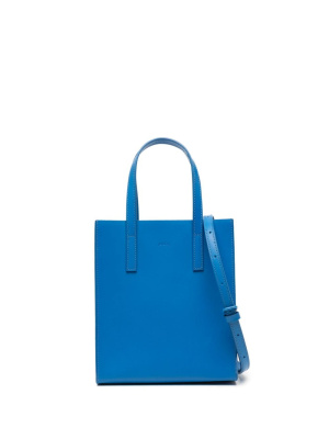 

Logo-debossed leather shoulder bag, Juun.J Logo-debossed leather shoulder bag