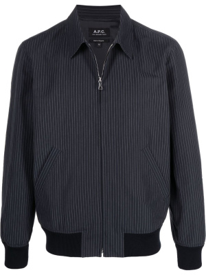 

Pinstripe cotton bomber jacket, A.P.C. Pinstripe cotton bomber jacket