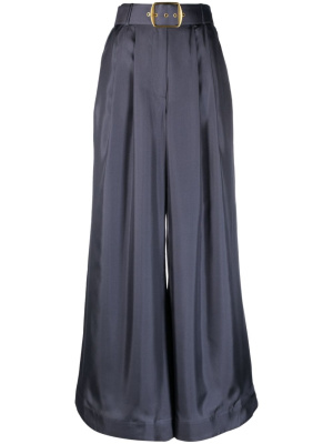 

Belted wide-leg silk trousers, ZIMMERMANN Belted wide-leg silk trousers