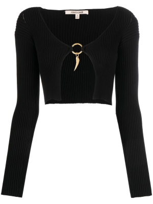 

Cropped knit cardigan, Roberto Cavalli Cropped knit cardigan