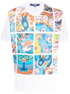 

Graphic-print cotton T-shirt, Junya Watanabe MAN Graphic-print cotton T-shirt