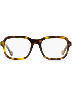

Tortoiseshell-effect rectangular-frame glasses, Moncler Eyewear Tortoiseshell-effect rectangular-frame glasses