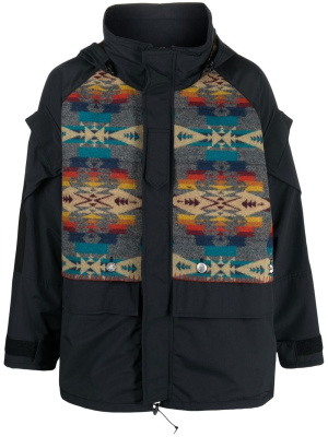 

Patterned hooded jacket, Junya Watanabe MAN Patterned hooded jacket