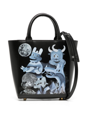 

Graphic-print leather crossbody bag, Undercover Graphic-print leather crossbody bag