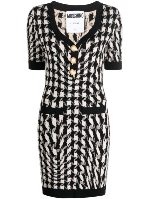 

Houndstooth virgin wool dress, Moschino Houndstooth virgin wool dress