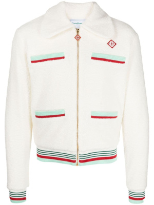 

Logo-patch fleece jacket, Casablanca Logo-patch fleece jacket